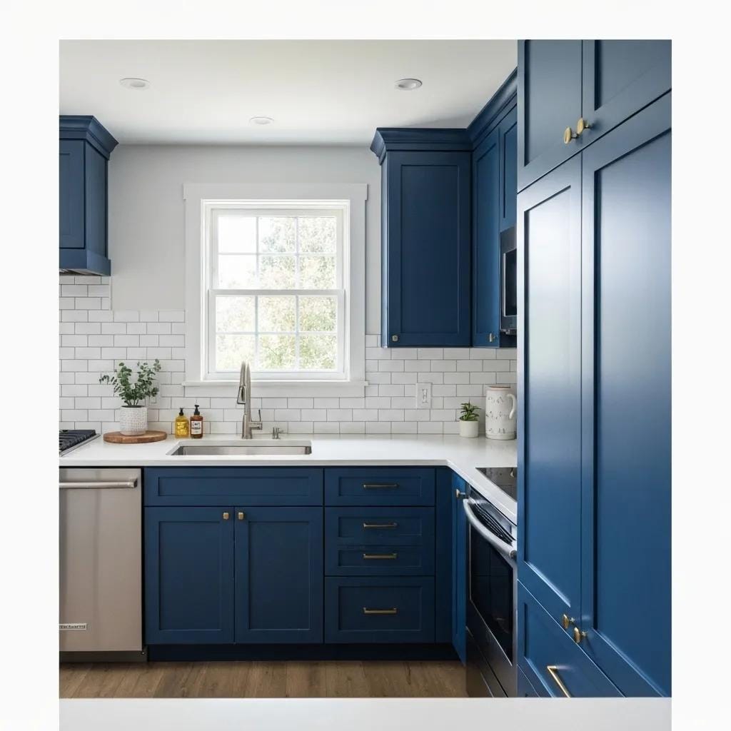 Modern kitchen with newly refaced cabinets showcasing vibrant colors and textures